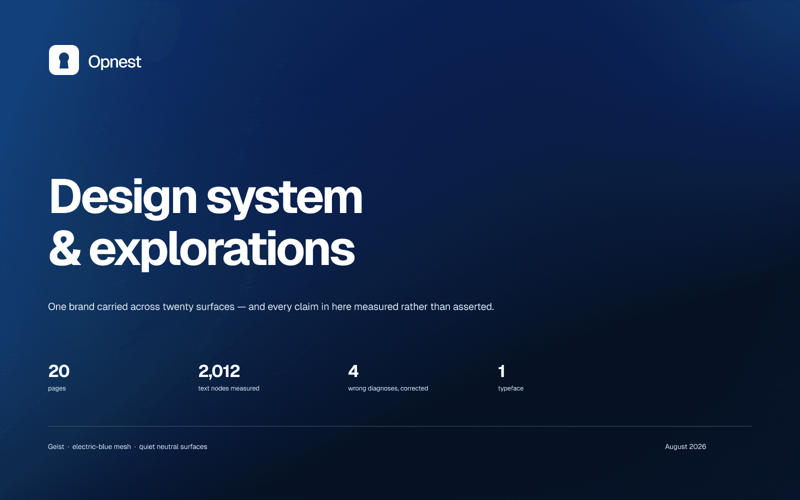 Opnest design screens