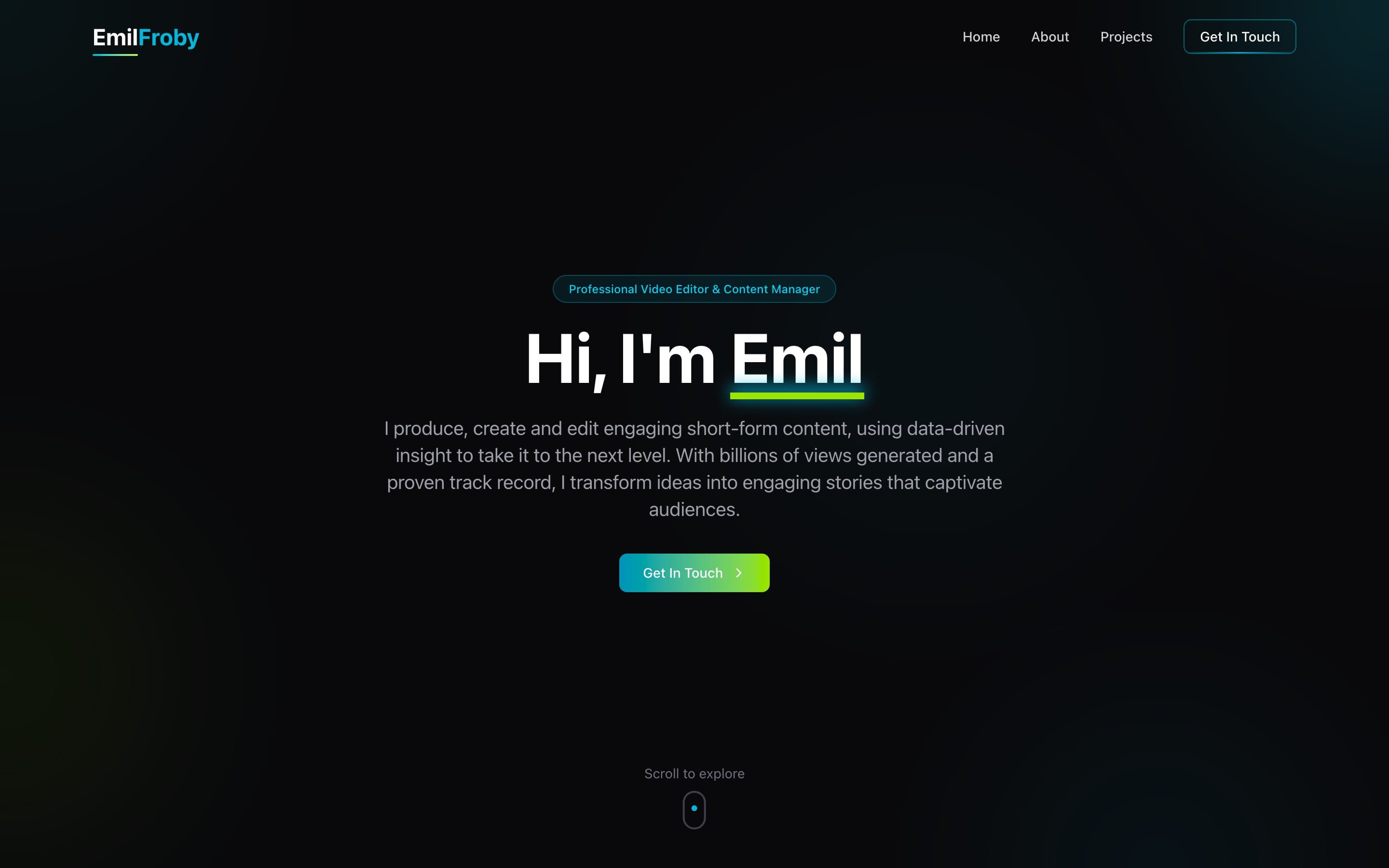 Emil Froby website homepage